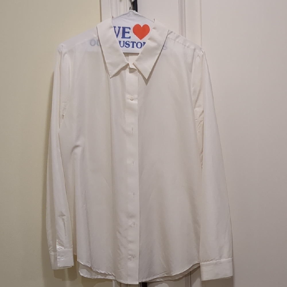 J Brand Classic White Blouse